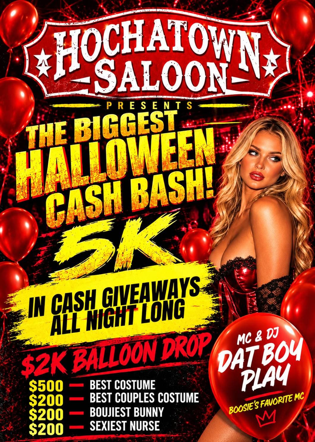 HOCHATOWN SALOON PRESENTS: THE BIGGEST HALLOWEEN CASH BASH!