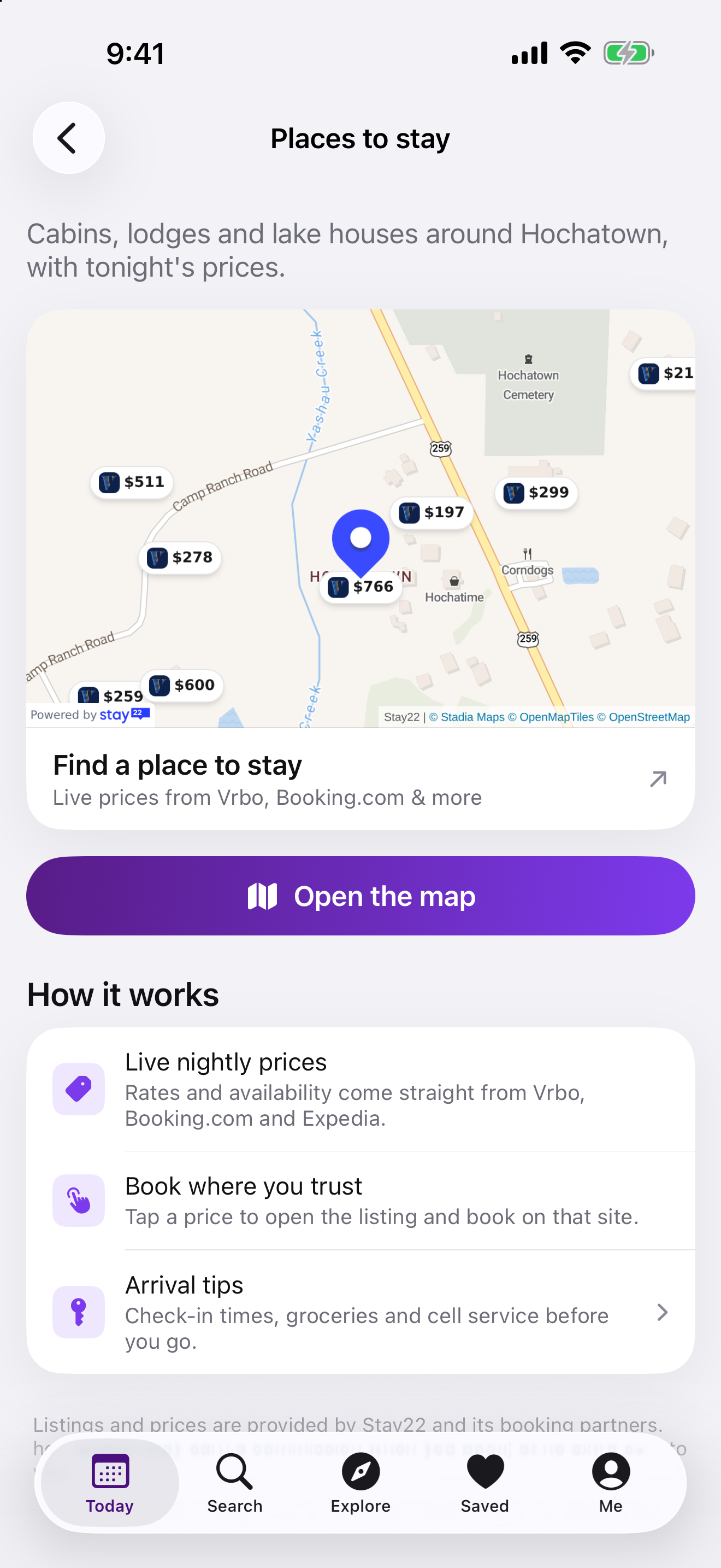 Places to stay